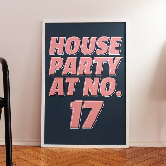 Personalised House Party Print