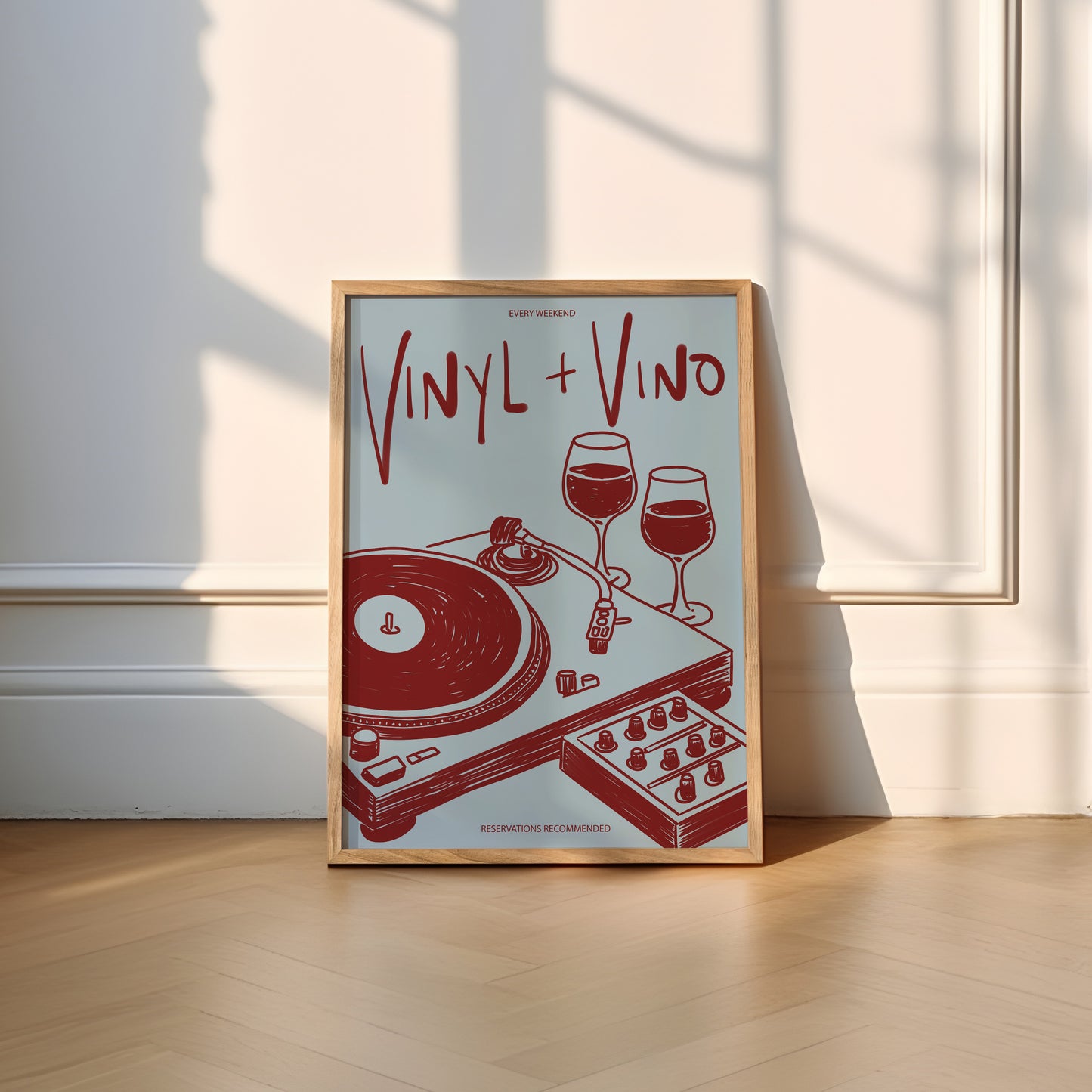 Vinyl + Vino Print