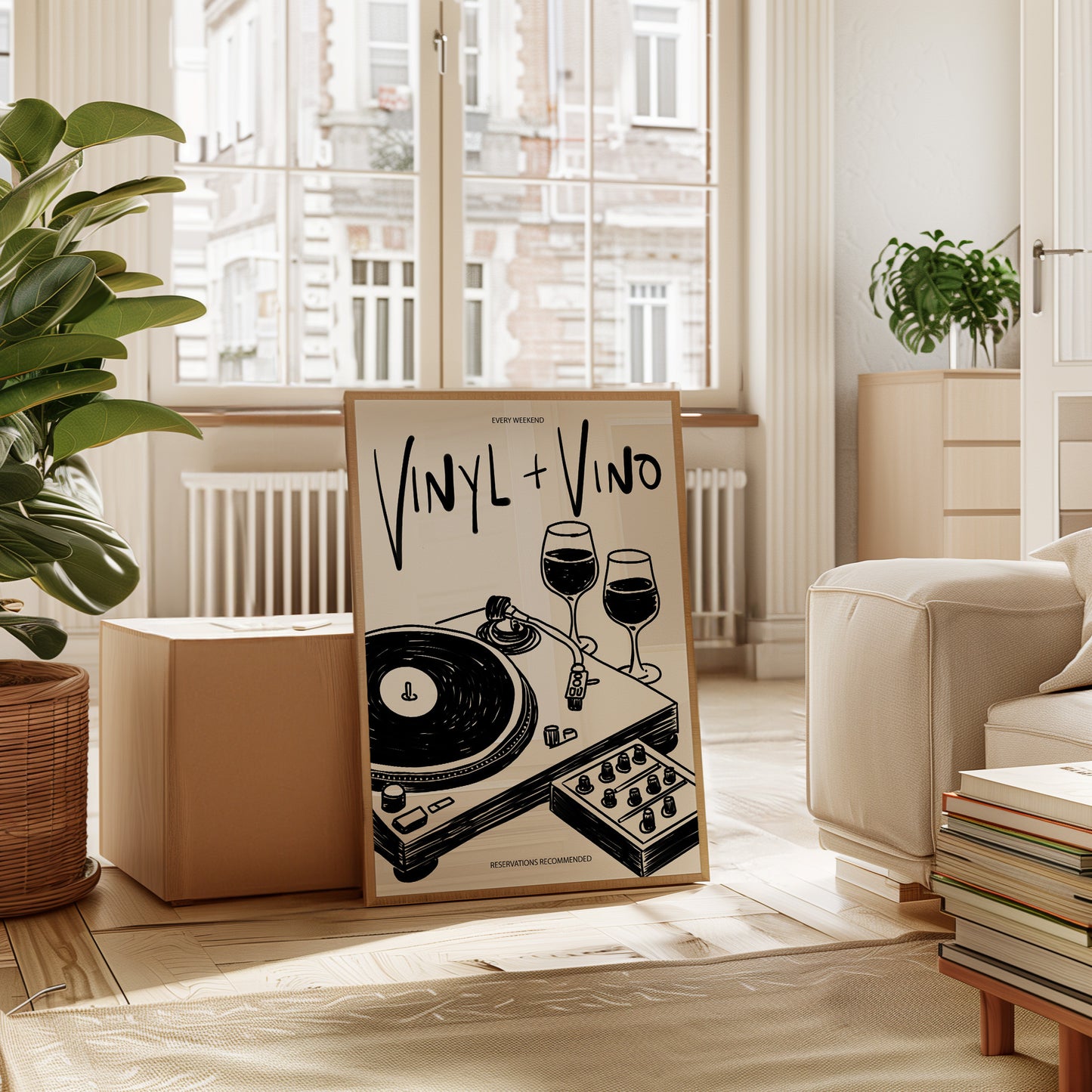 Vinyl + Vino Print