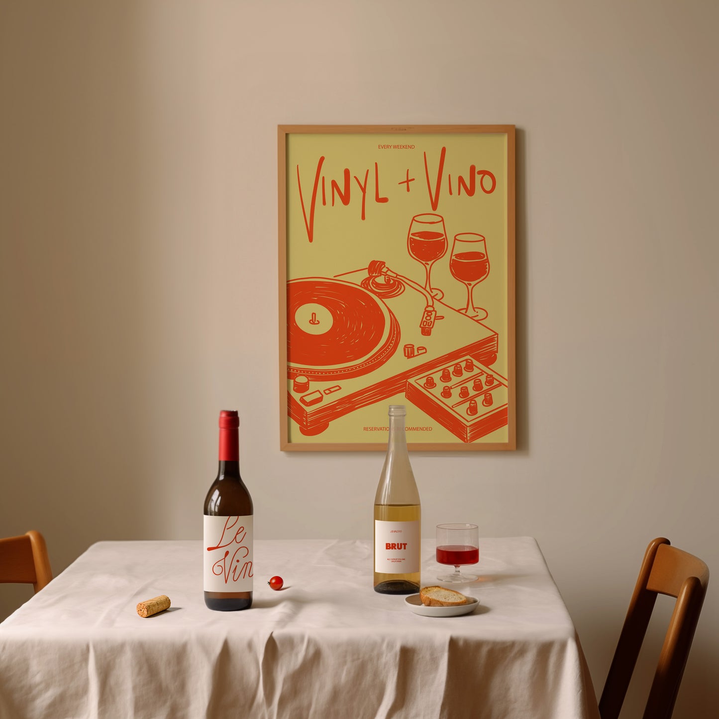 Vinyl + Vino Print