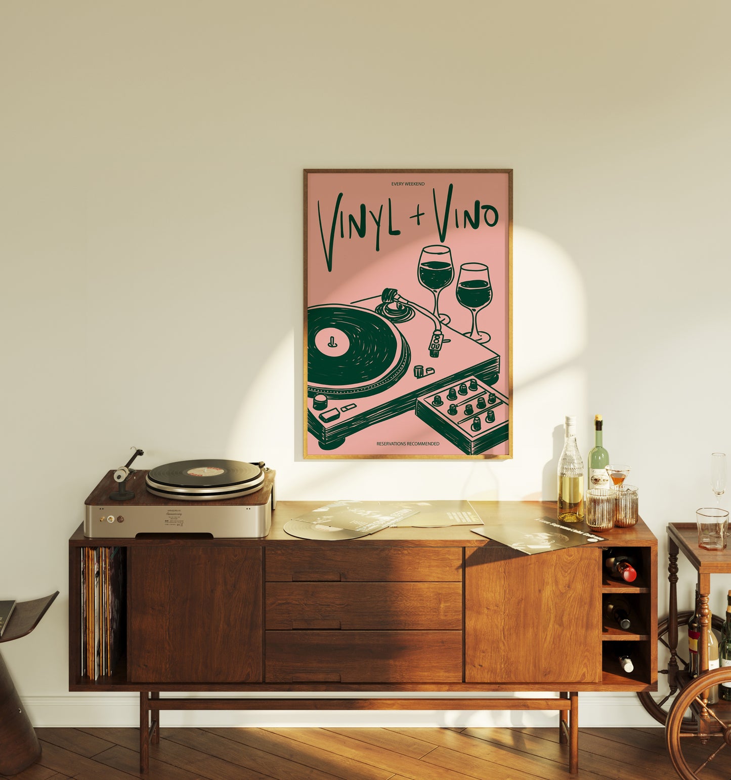 Vinyl + Vino Print