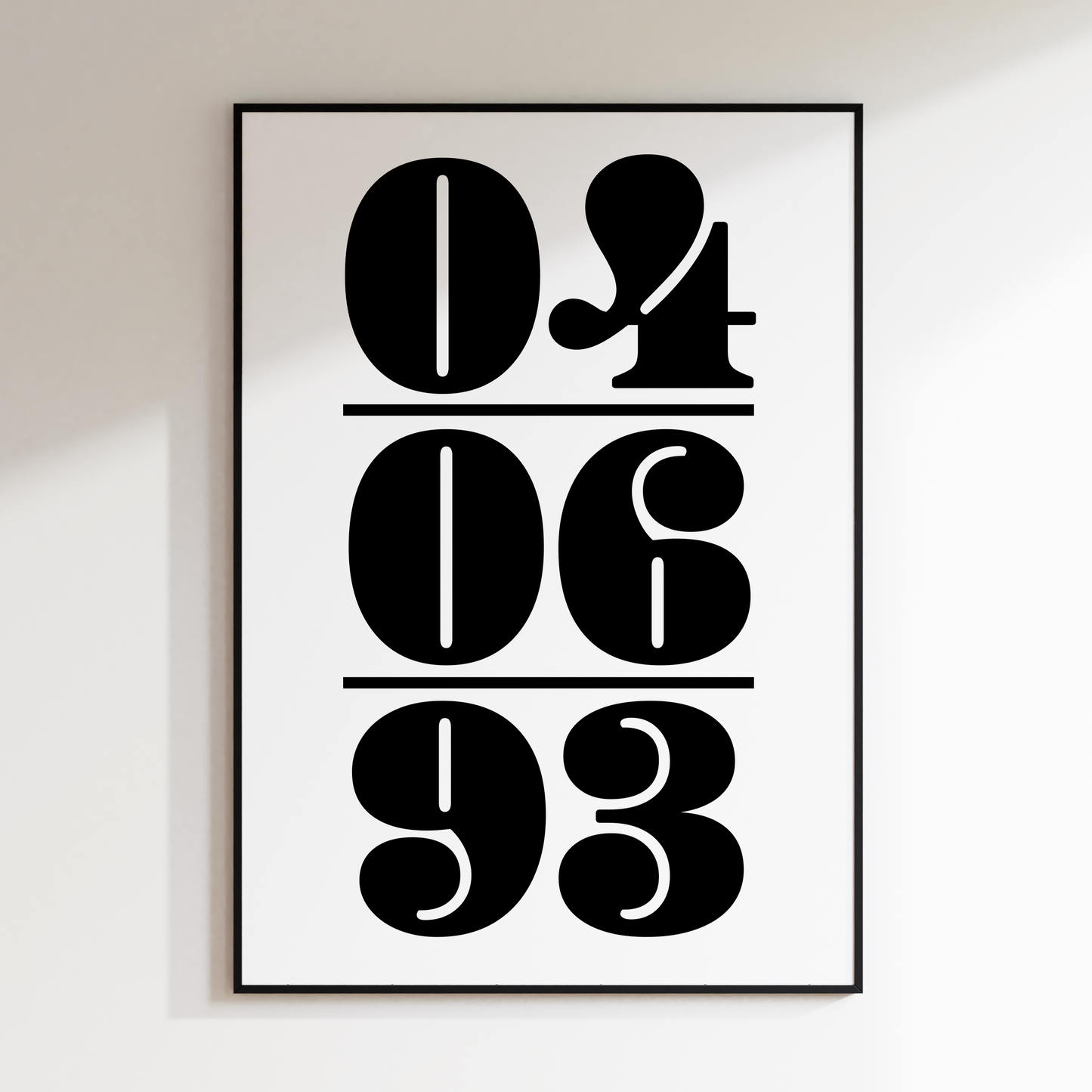 Personalised Date Print