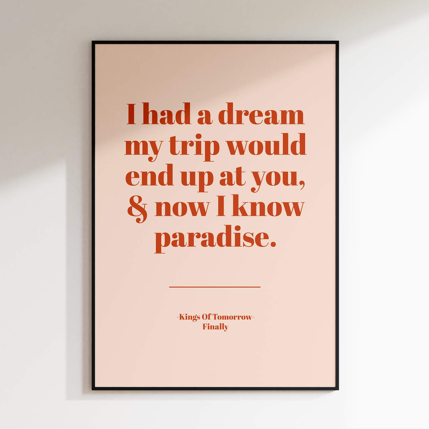 Custom Lyric Print