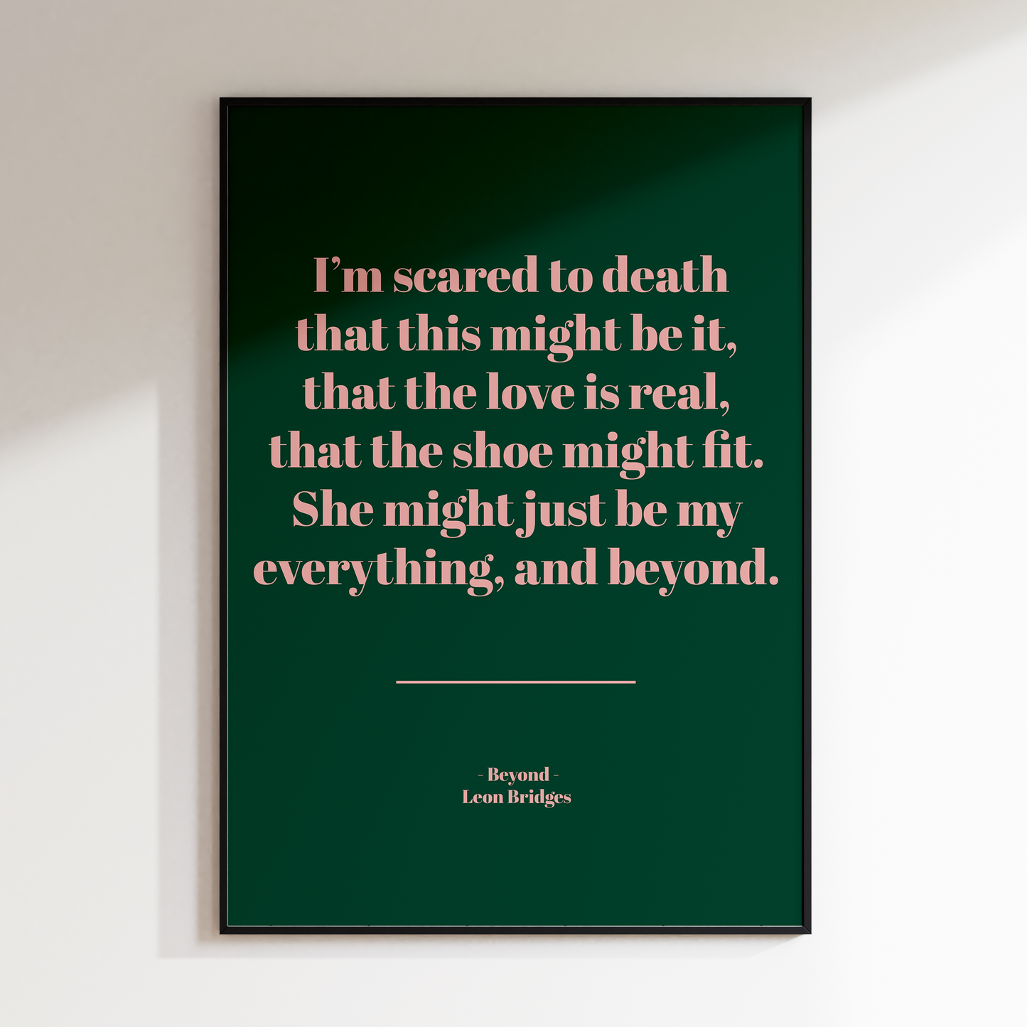 Custom Lyric Print