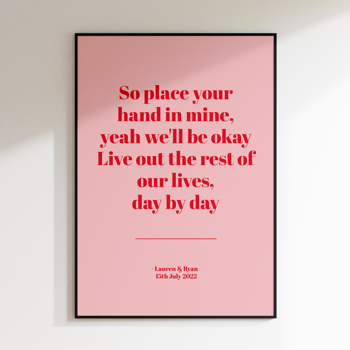 Custom Lyric Print