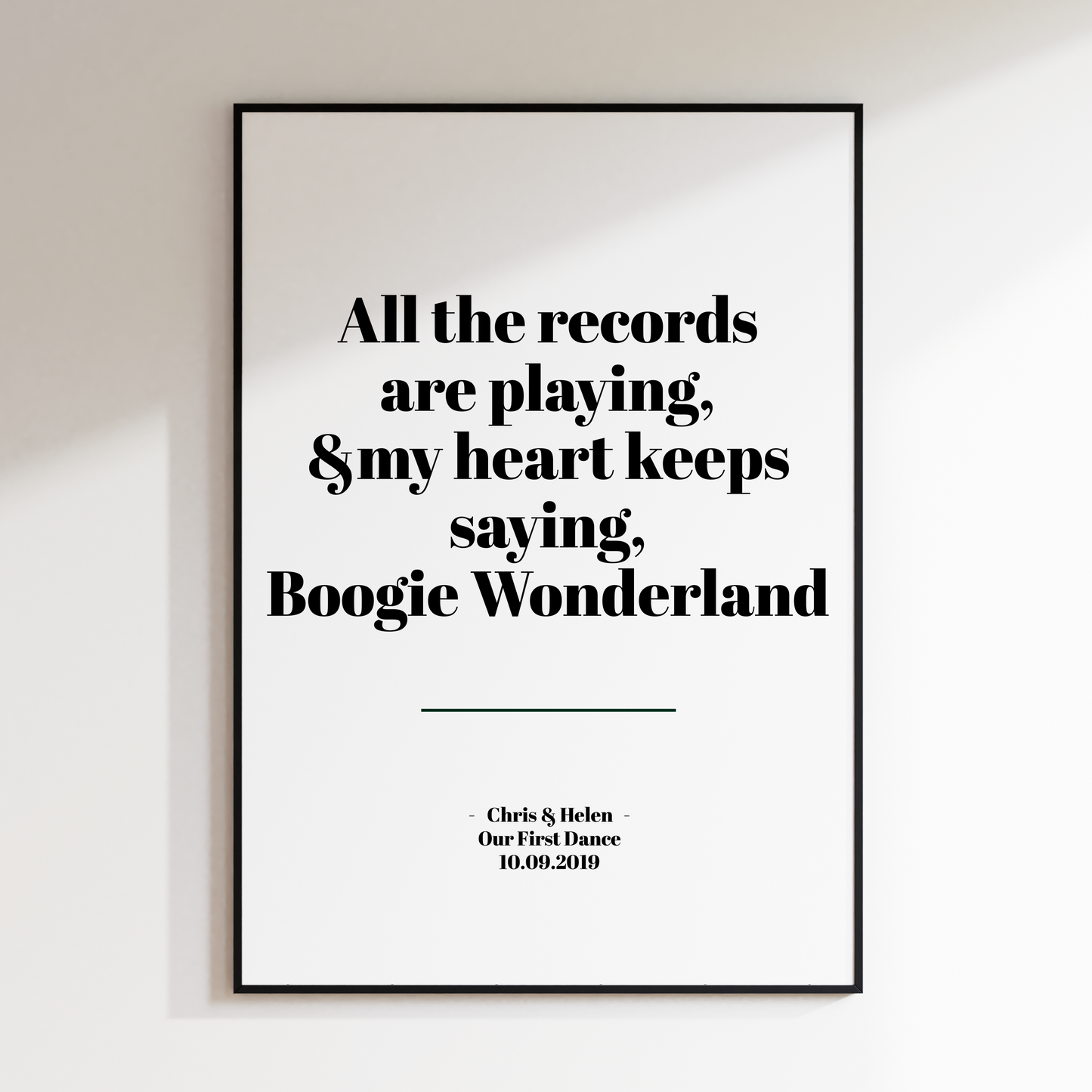 Custom Lyric Print