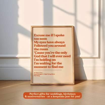 Personalised Lyric Print