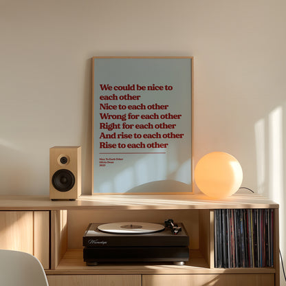 Personalised Lyric Print