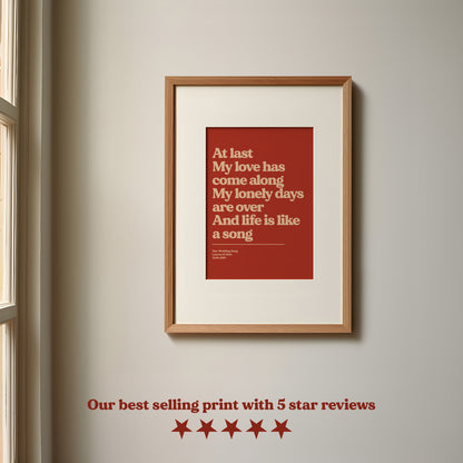 Personalised Lyric Print