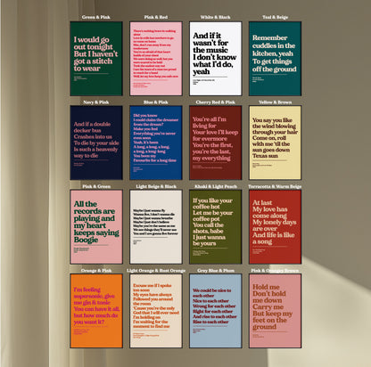 Personalised Lyric Print