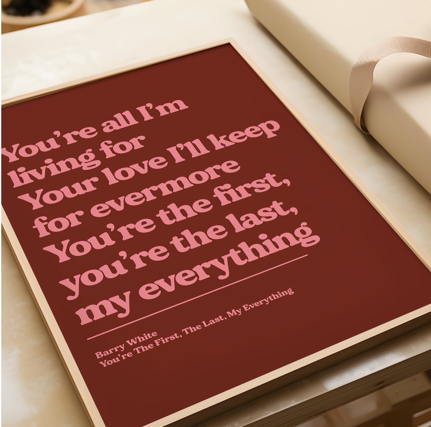 Personalised Lyric Print