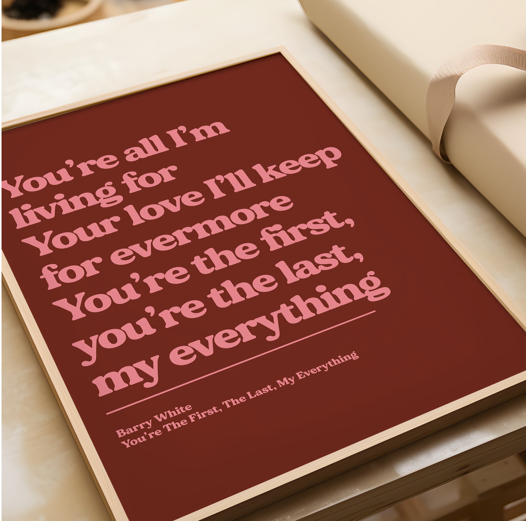 Personalised Lyric Print