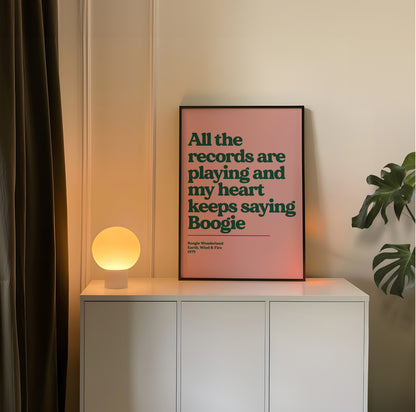 Personalised Lyric Print