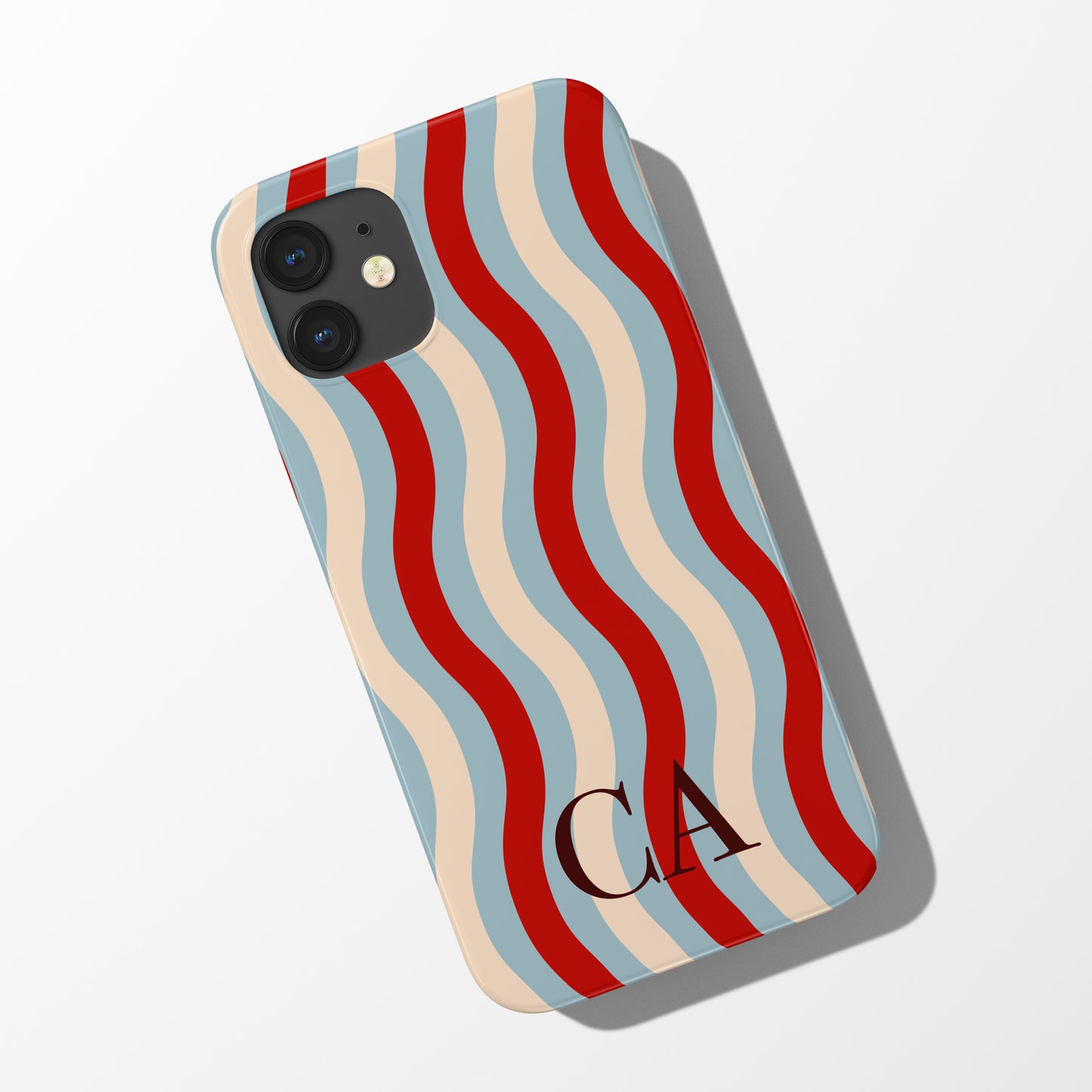 Wavy Initial Phone Case