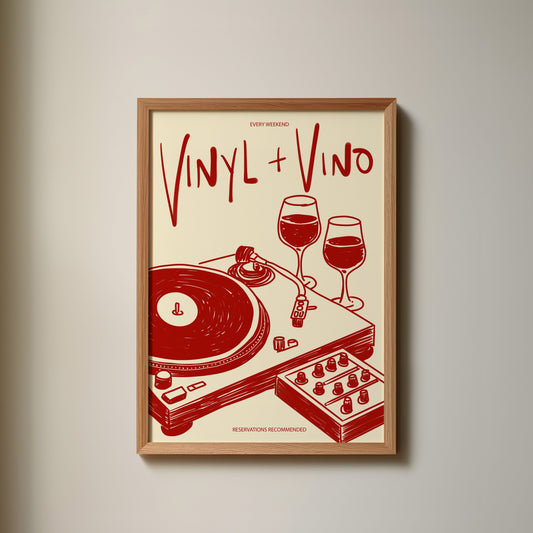 Vinyl + Vino Print