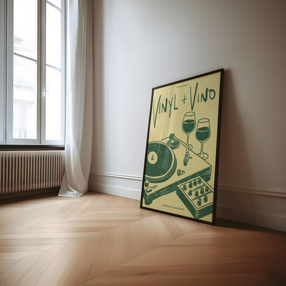 Vinyl + Vino Print