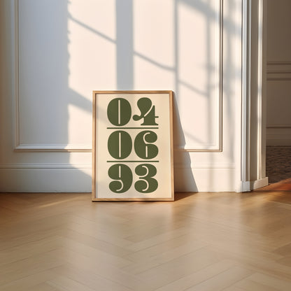 Personalised Date Print