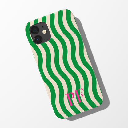 Wavy Initial Phone Case