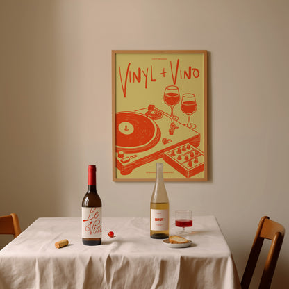 Vinyl + Vino Print