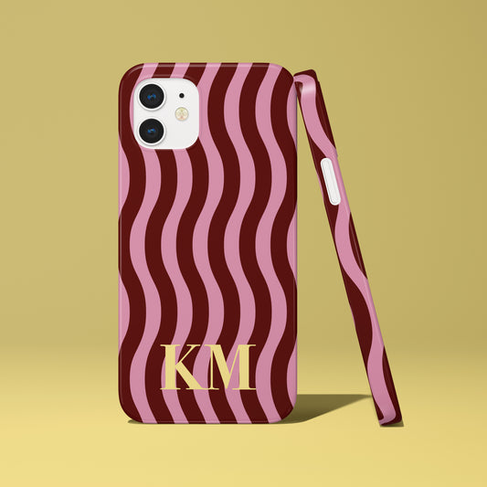 Wavy Initial Phone Case
