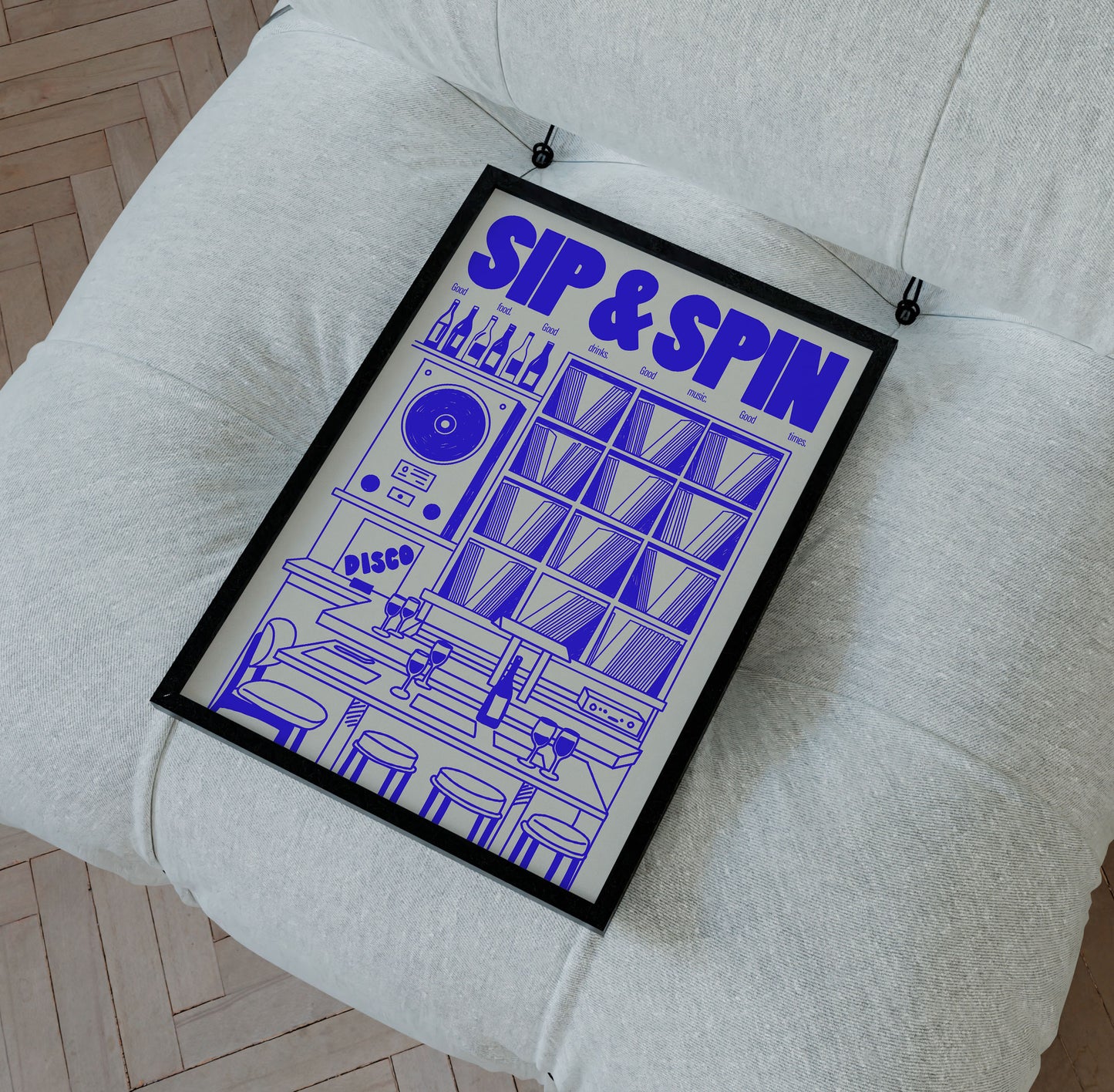 Sip & Spin: Listening Bar Print