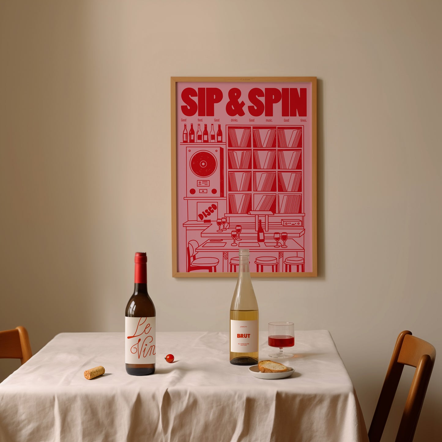 Sip & Spin: Listening Bar Print