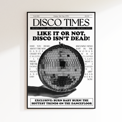 Disco Times Newspaper 'Disco Isn't Dead!'